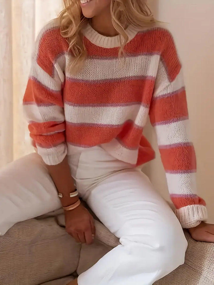 Julietta - Striped Jumper in Blush