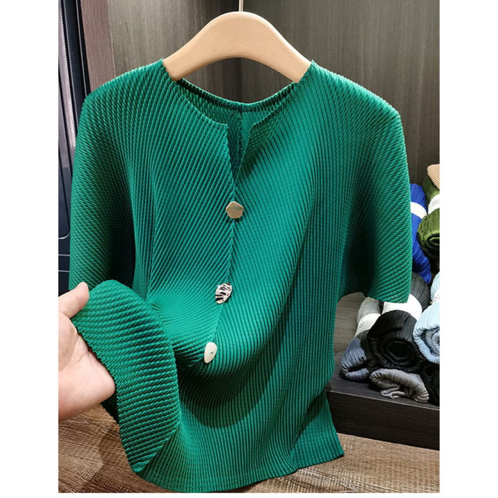 SAVARA™ – Lightweight Round Neck Cardigan Top