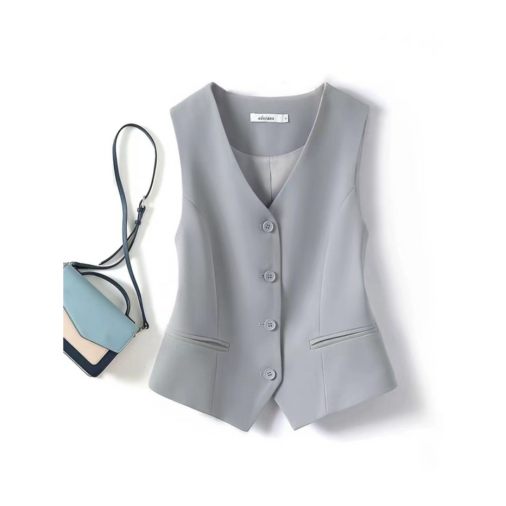 ZARINA™ –  Classy Sleeveless Button-Front Suit Vest