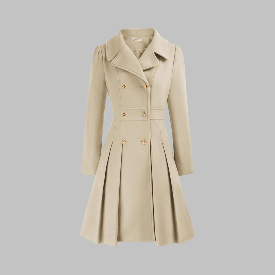 DAMI™ - Classy Double Button Long Sleeve Coat