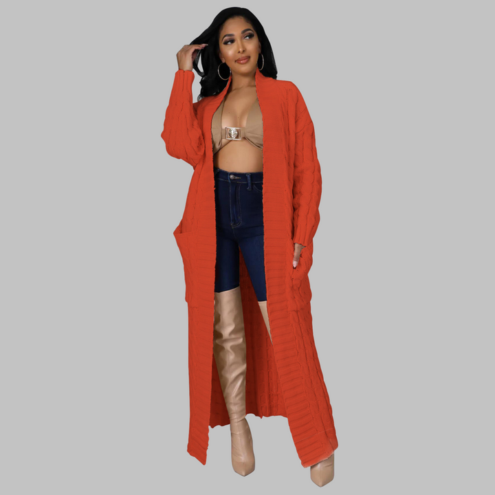JACKIE™ - Casual Long-Sleeve Long Cardigan
