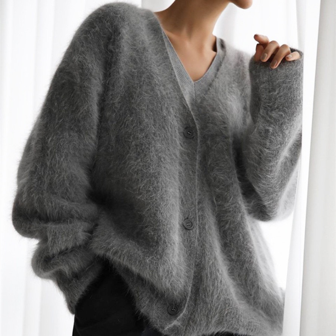 QUINCY™ - Comfy Button Front Drop Shoulder Cardigan