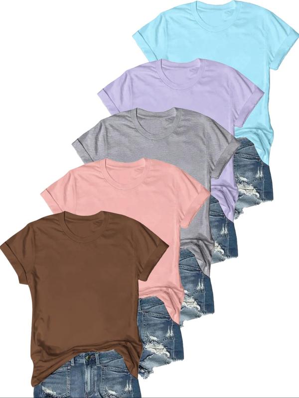 OLIVE™ - Casual Short Sleeve Tee (Pack of 5)