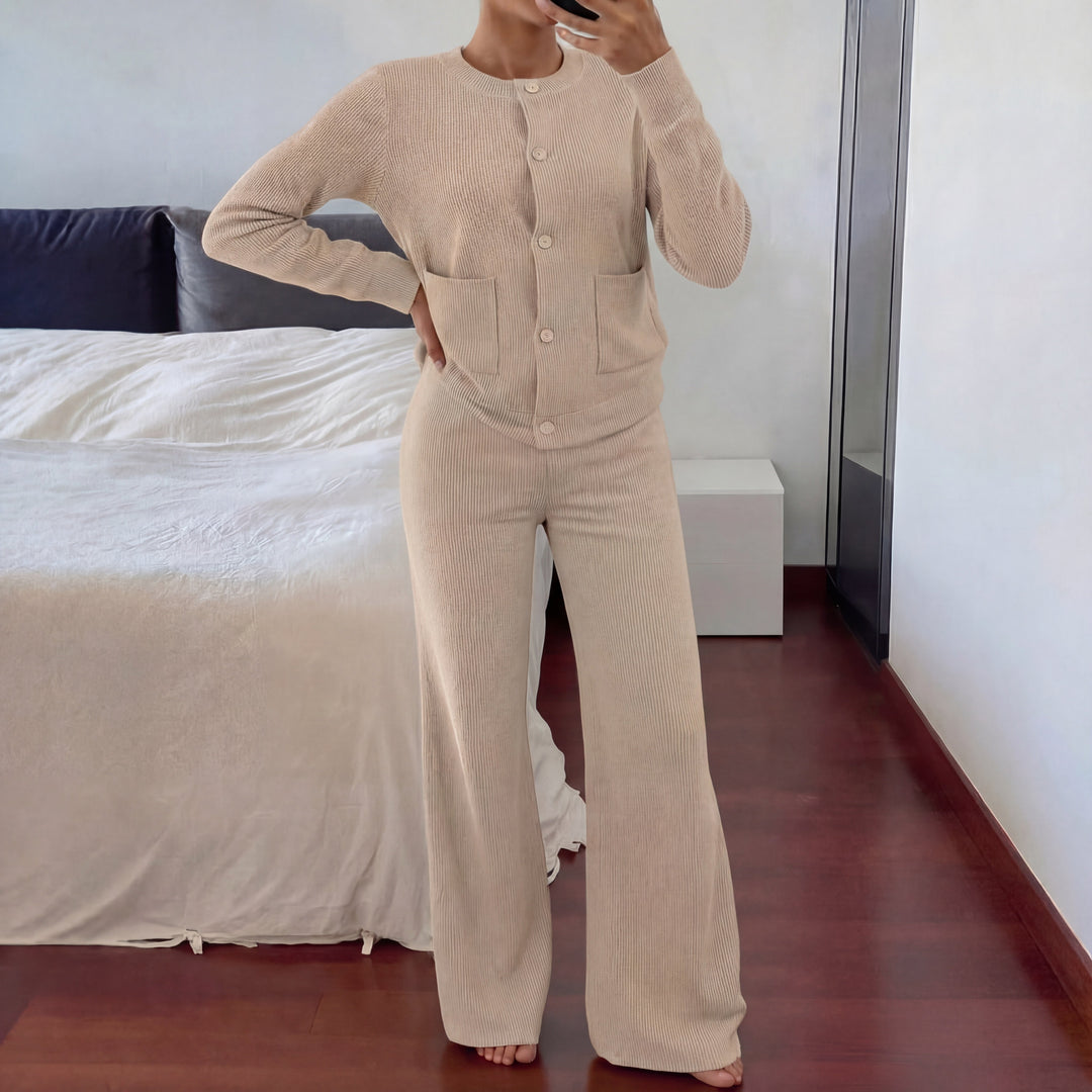 LUCIA™ - Cozy Knit Sweater & Wide Leg Two-Piece Set